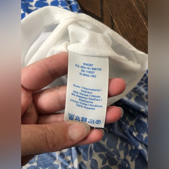 Boden Women’s 4 Light Blue/White Floral Sleeveless Knee-Length Fit & Flare Dress - Picture 8 of 10